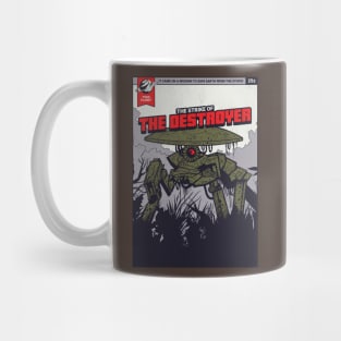 Funny Sci-Fi "The Strike Of The Destroyer" Retro Comic Parody Mug